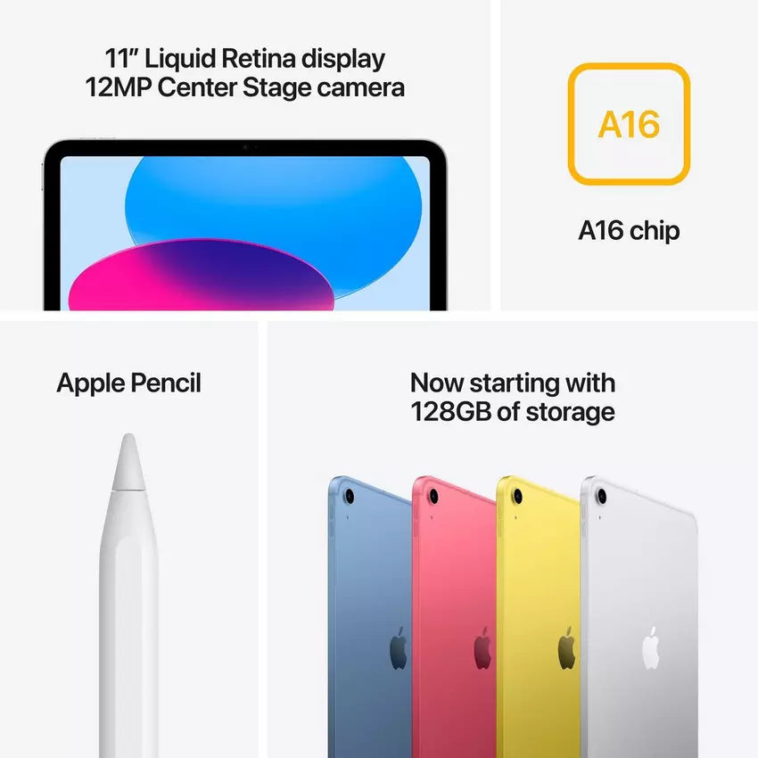 Apple iPad (2025) Wi-Fi 128GB - مع كفر وقلم (إصدار الشرق الأوسط)