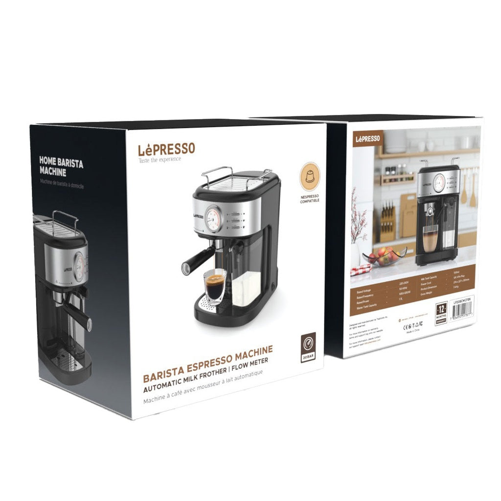 آلة صنع الإسبريسو LePRESSO BARISTA بمضخة ضغط قوية 20 بار