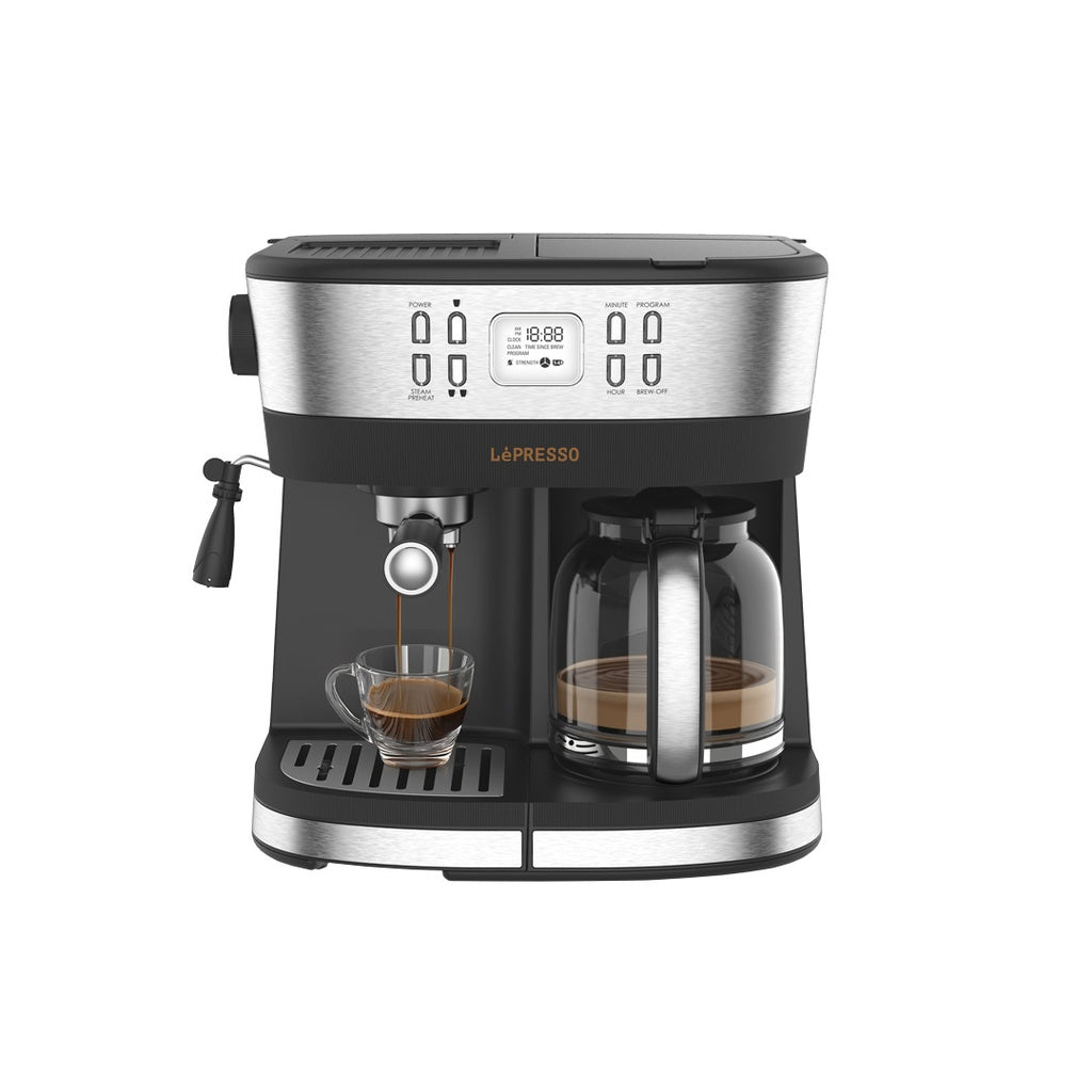 ماكينة تحضير القهوة والإسبريسو من LePresso Dual Brew