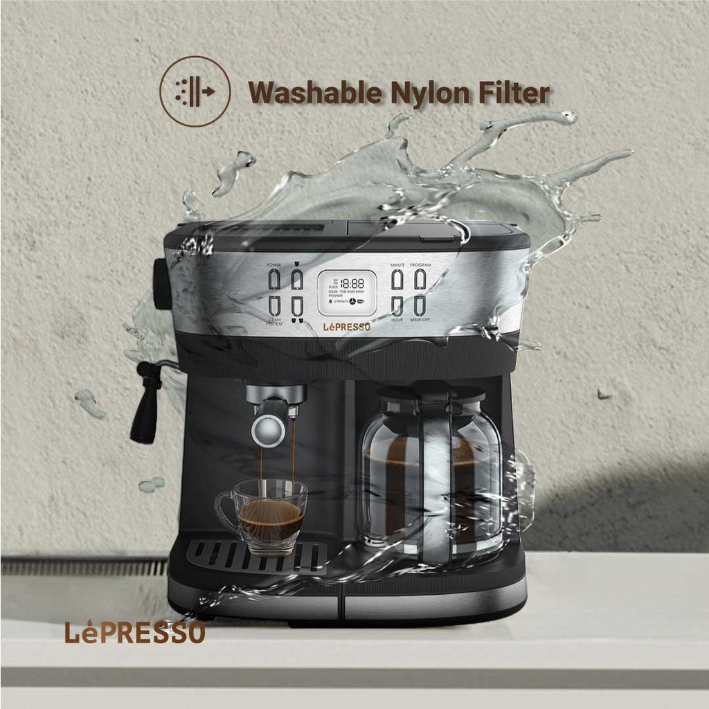 ماكينة تحضير القهوة والإسبريسو من LePresso Dual Brew