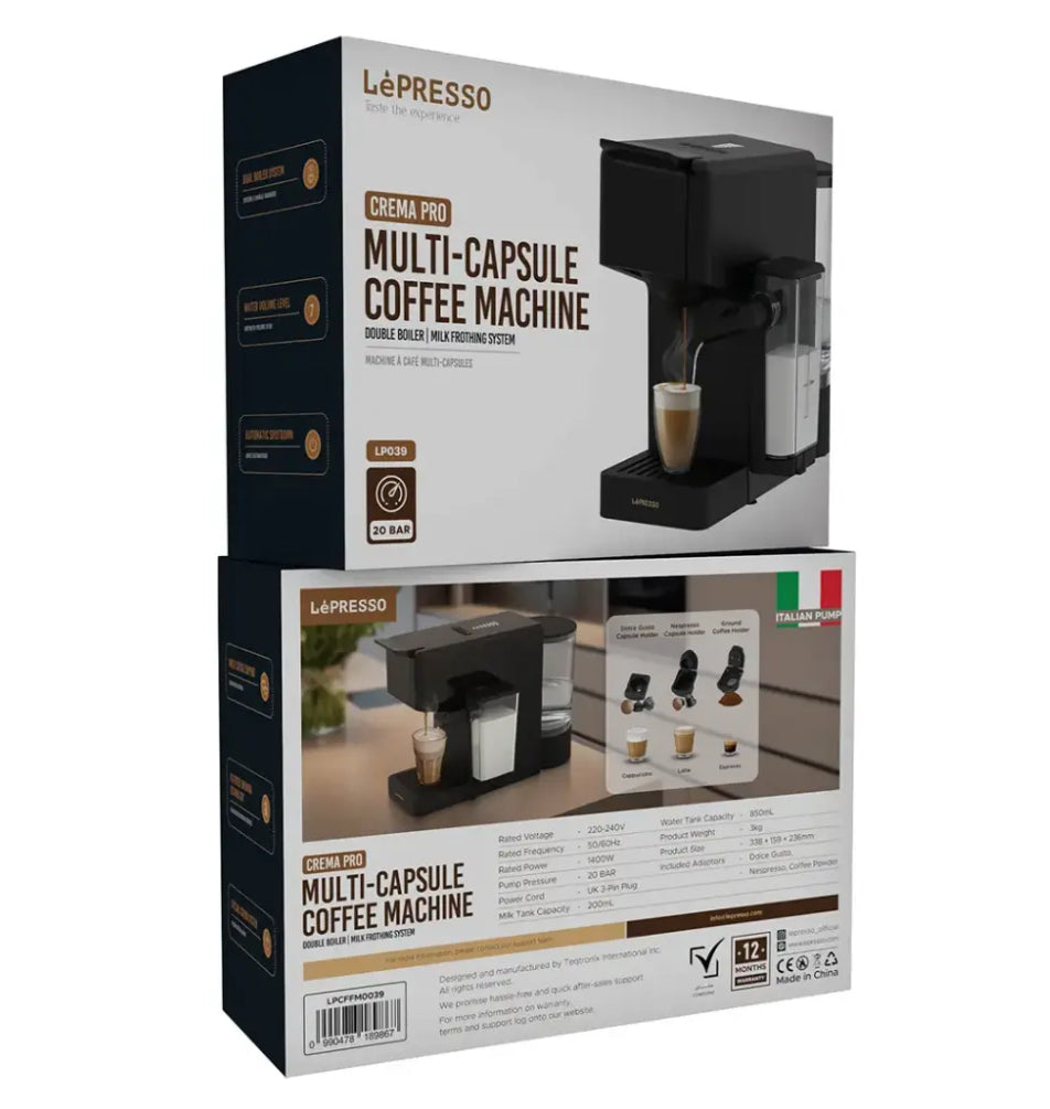 ماكينة قهوة متعددة الكبسولات Lepresso Crema Pro 