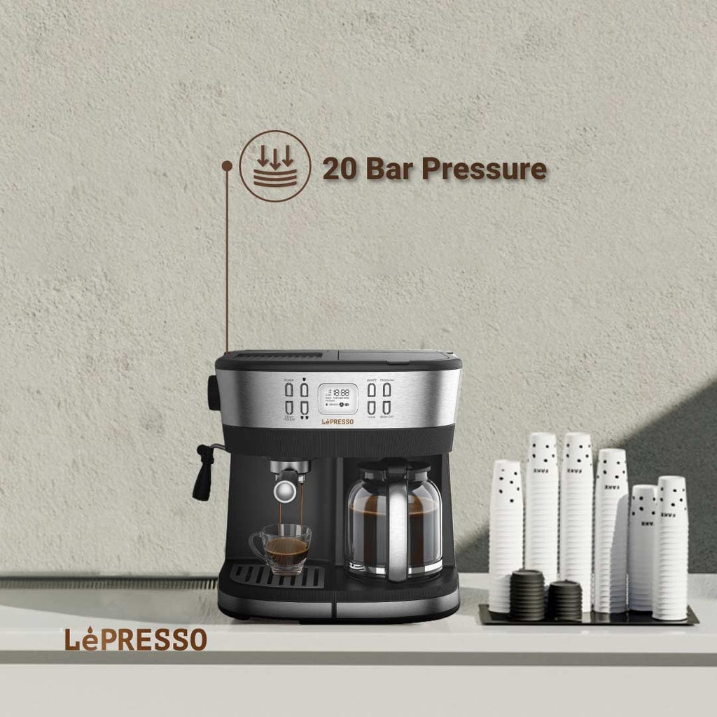 ماكينة تحضير القهوة والإسبريسو من LePresso Dual Brew