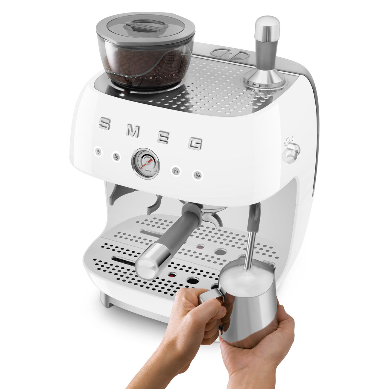 SMEG Manual Espresso Coffee Machine With Built-in Grinder