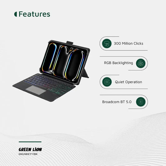 Green Lion Universal Smart Keyboard Case (Arabic & English)